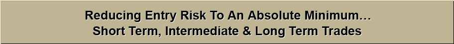 Reducing Entry Risk To An Absolute Minimum… Short Term, Intermediate & Long Term Trades 